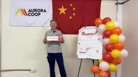 MB Comunica��o Empresarial e Organizacional - O colaborador Paulo Jos� Frantz, do Frigor�fico Aurora Coop de Maravilha/SC, foi o destaque das unidades industriais